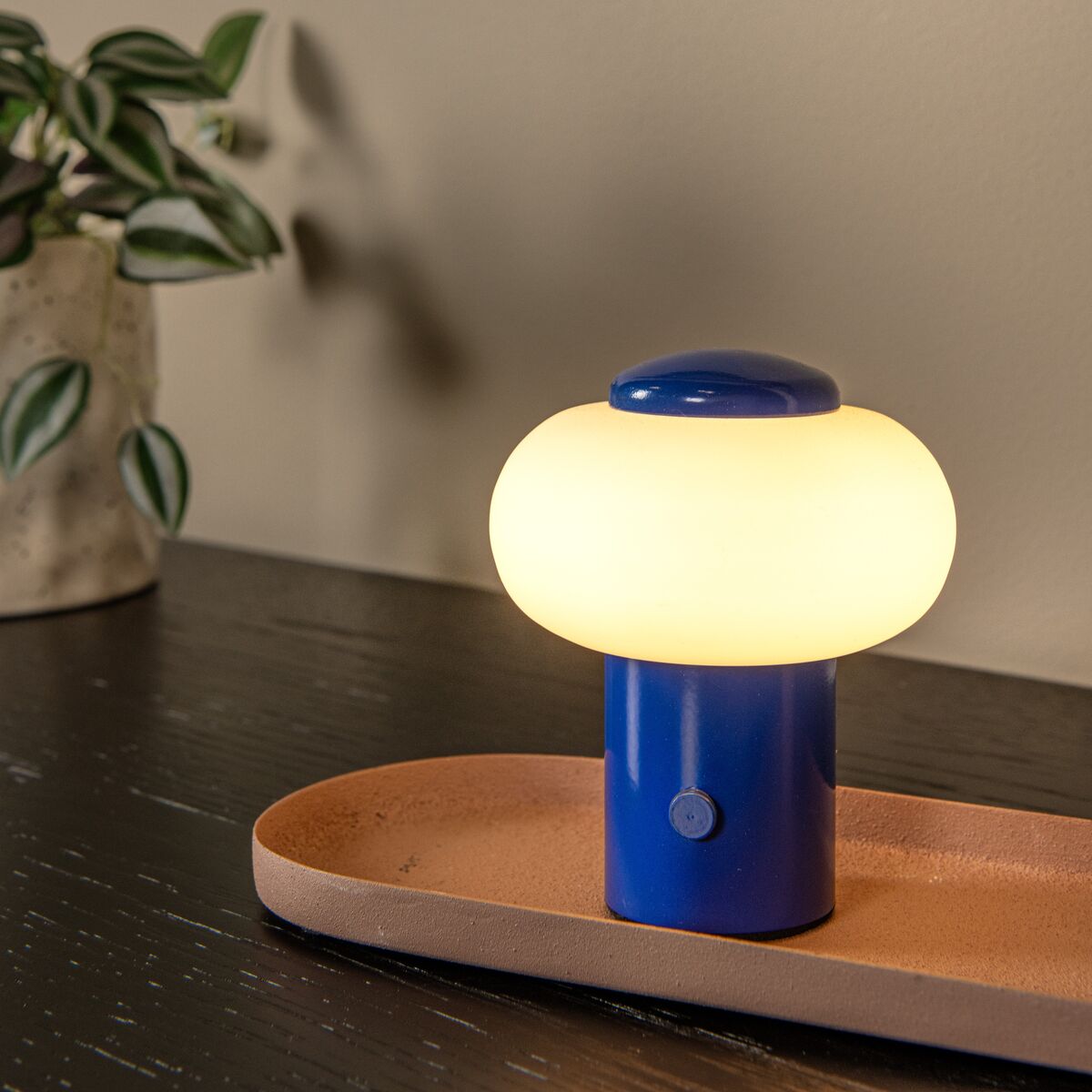 Lucide Gustav pöytävalaisin sininen